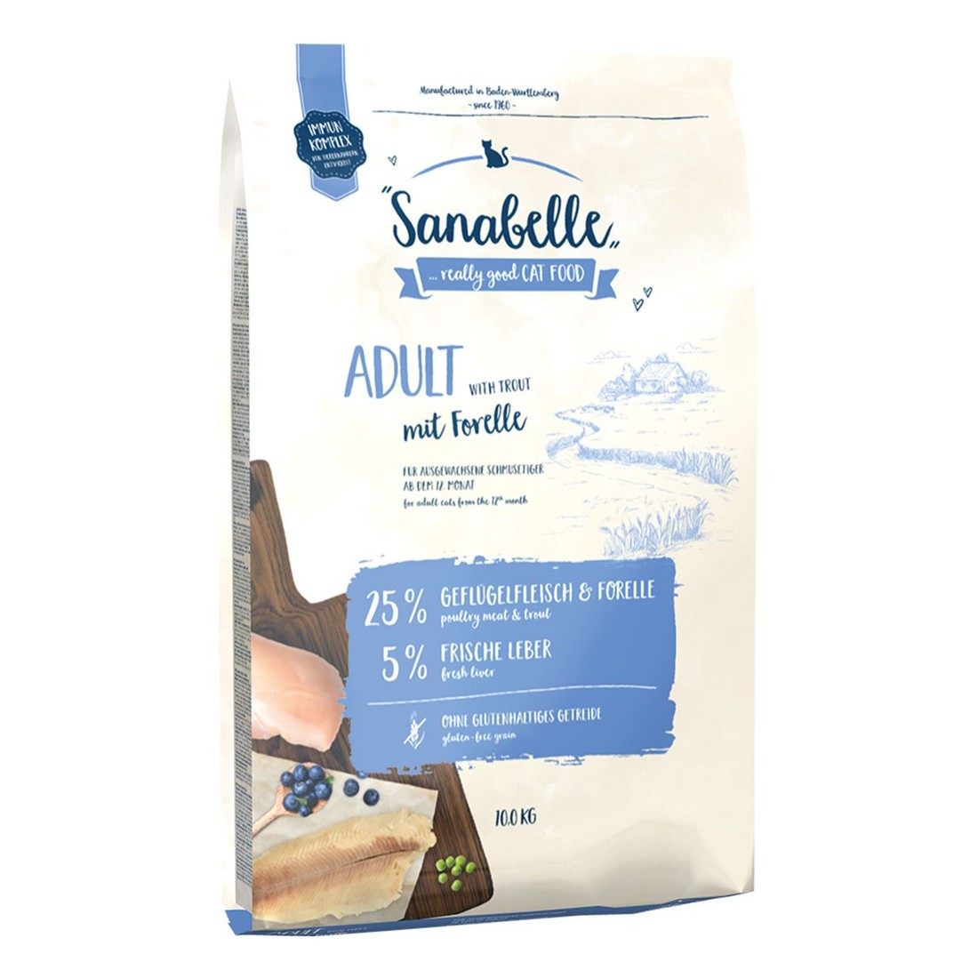 Sanabelle Adult pstruh - Výhodné balení: 2 x 10 kg