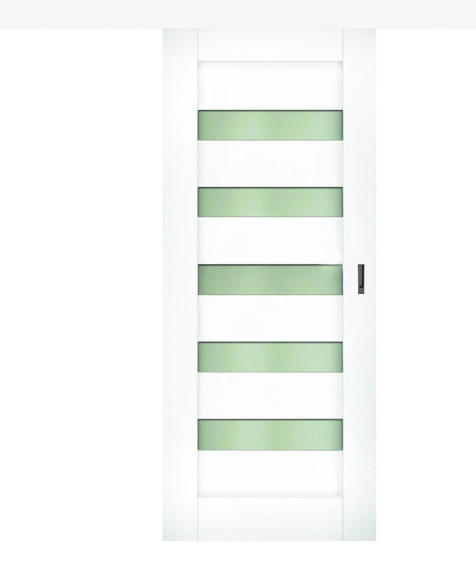 Interiérové dveře Naturel Accra posuvné 70 cm bílé ACCRACPLB70PO + posuvný posuvný systém
