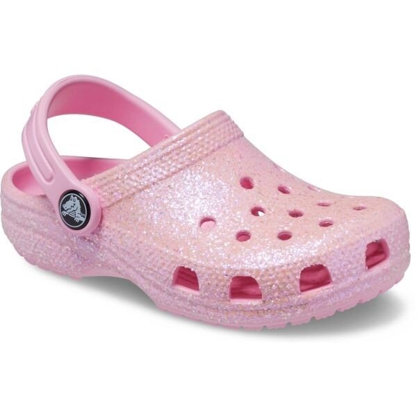 Crocs CLASSIC GLITTER CLOG T Dětské nazouváky, růžová, velikost 24/25