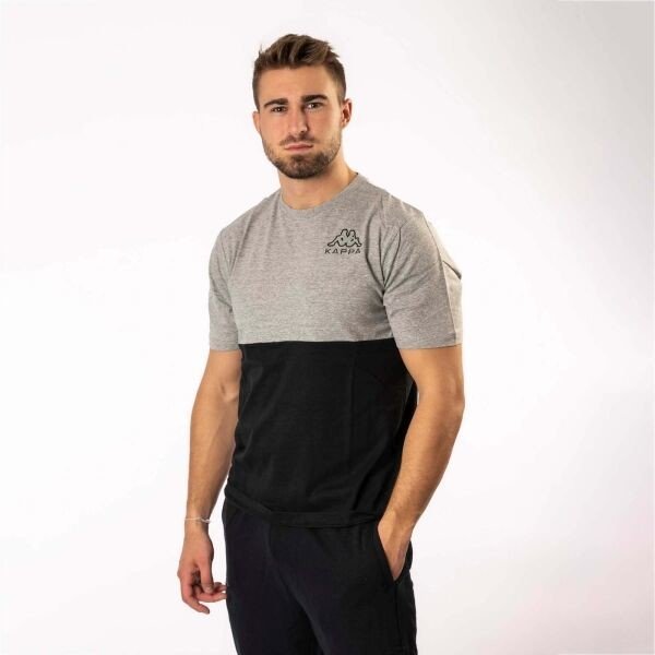 Kappa LOGO EDWIN Pánské triko, tmavě šedá, velikost XL