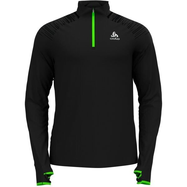 Odlo M MID LAYER 1/2 ZIP AXALP CERAMIWARM Pánská funkční střední vrstva, černá, velikost M