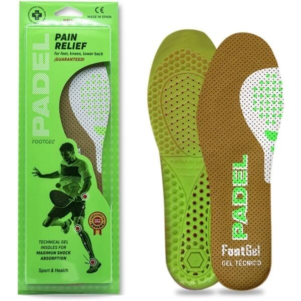 FOOTGEL PADEL TENIS Gelové vložky, hnědá, velikost 43-47