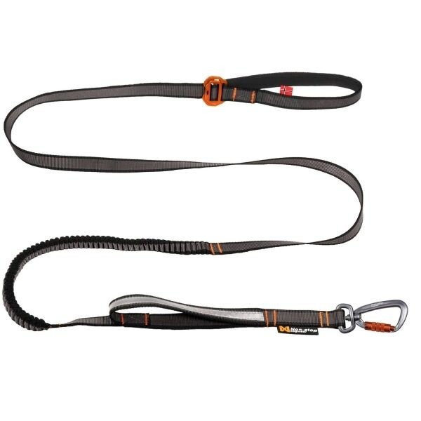 NON-STOP DOGWEAR TOURING BUNGEE ADJUSTABLE LEASH Vodítko, tmavě šedá, velikost UNI