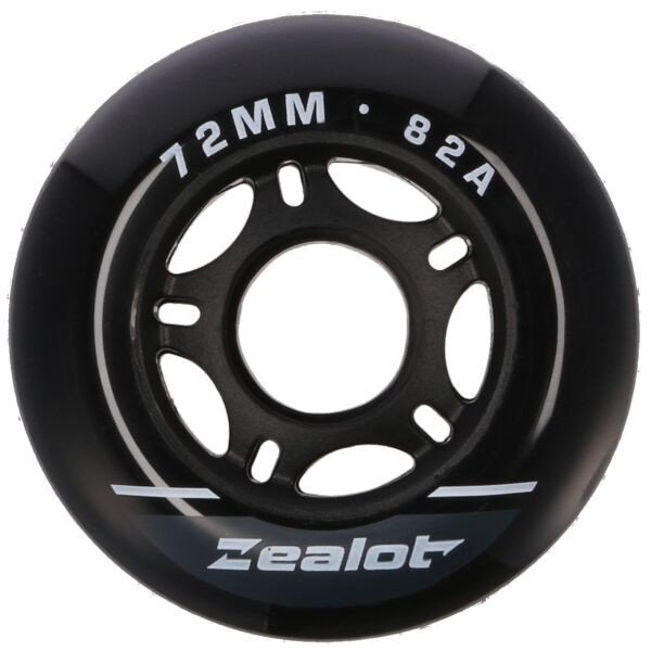 Zealot INLINE WHEELS 4 PACK 72-82A Sada in-line koleček, černá, velikost UNI