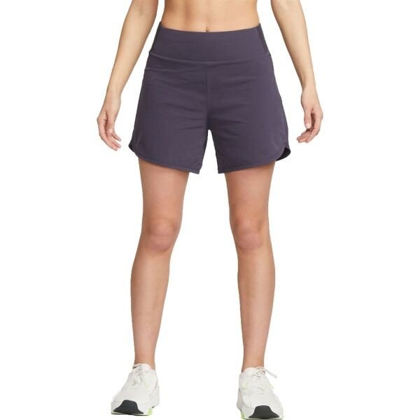 Nike NK BLISS DF MR 5IN BR SHORT Dámské šortky, tmavě šedá, velikost XS