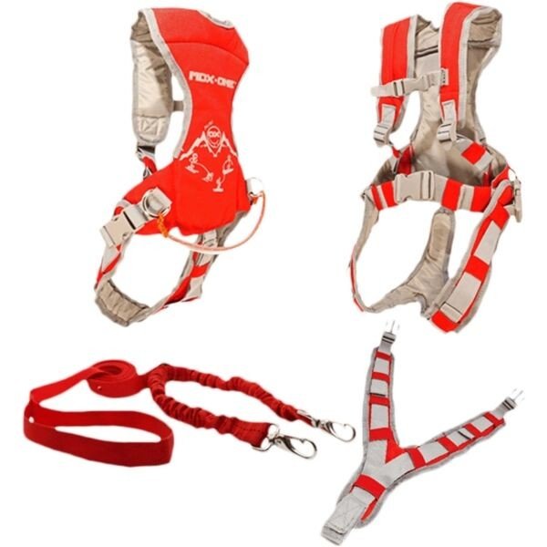 MDXONE MINI-OX HARNESS Dětský postroj, červená, velikost UNI