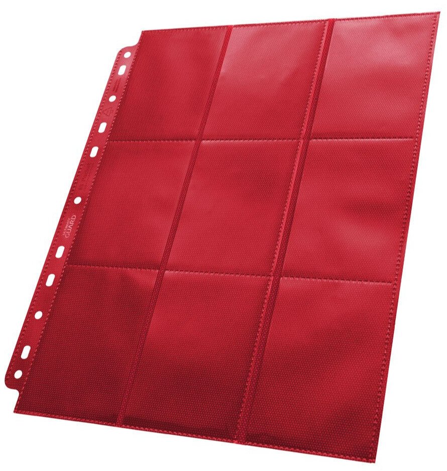 Stránka do alba Ultimate Guard - Side Loaded 18-Pocket Pages, červená, 1 ks - 04056133001397