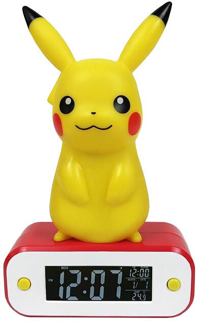 Budík Pokémon - Pikachu, digitální, svítící, stolní - 03760158113591