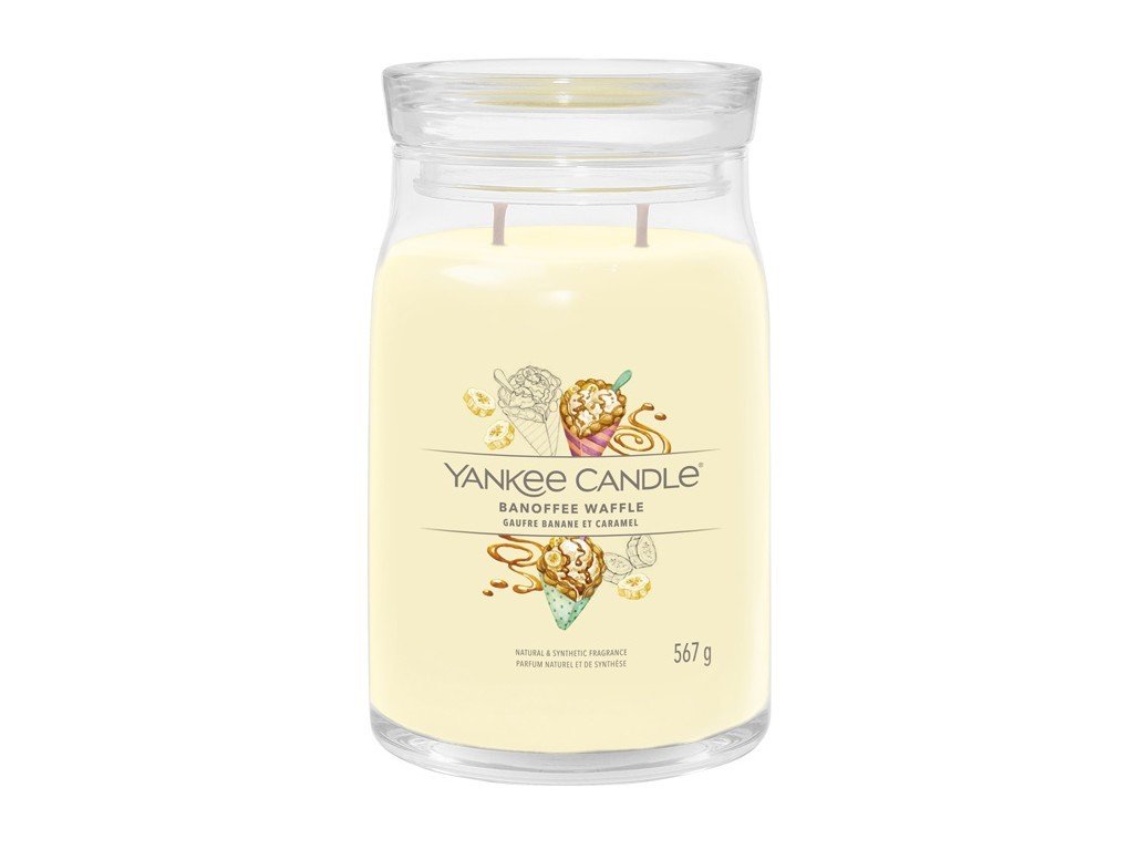 YANKEE CANDLE Banoffee Waffle svíčka 567g / 5 knotů (Signature velký)