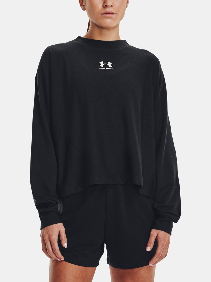 Under Armour Mikina UA Rival Terry Oversized Crw-BLK - Dámské