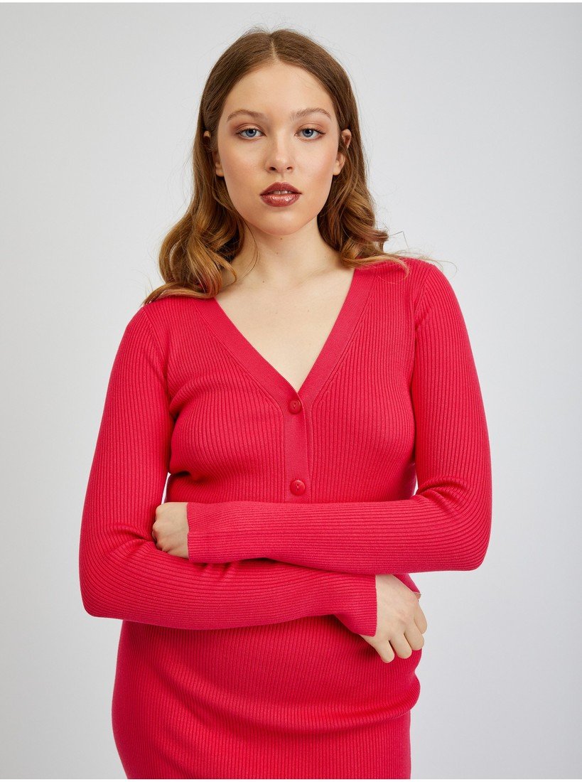 Orsay Tmavě růžový dámský kardigan - Dámské