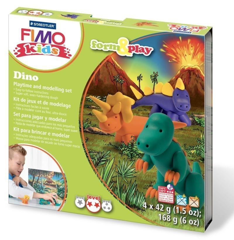 FIMO sada kids Form & Play - Dinosauři