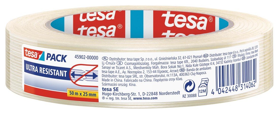 Balicí páska Tesa - čirá, 25 mm x 50 m, extra pevná
