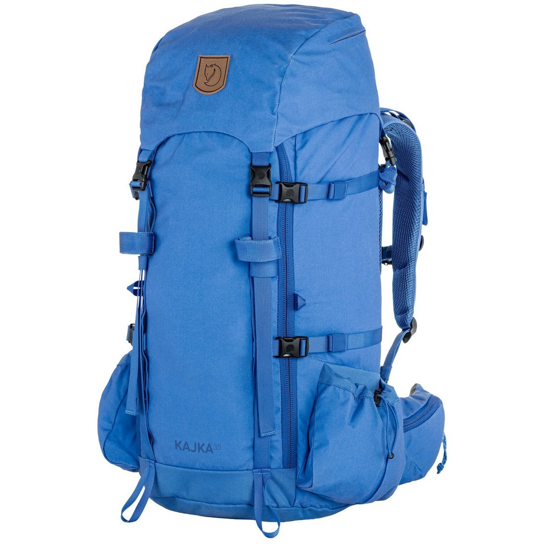 Turistický batoh Fjällräven Kajka 35 Velikost zad batohu: M/L / Barva: modrá