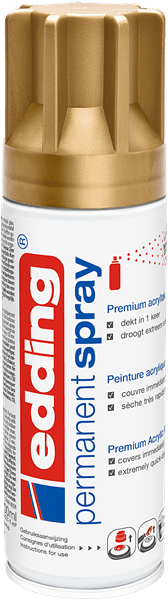 Sprej edding 5200 permanentní, sytá zlatá matná (924)