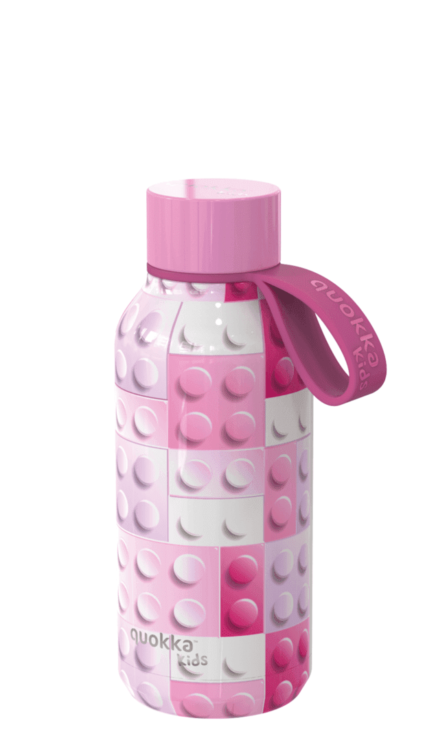 Dětská termoláhev Solid, 330ml, Quokka, pink bricks