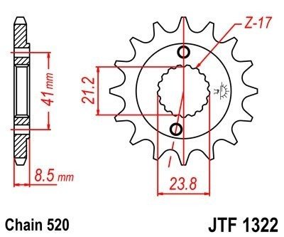 JT Sprockets Řetězové kolečko JTF 1322.15