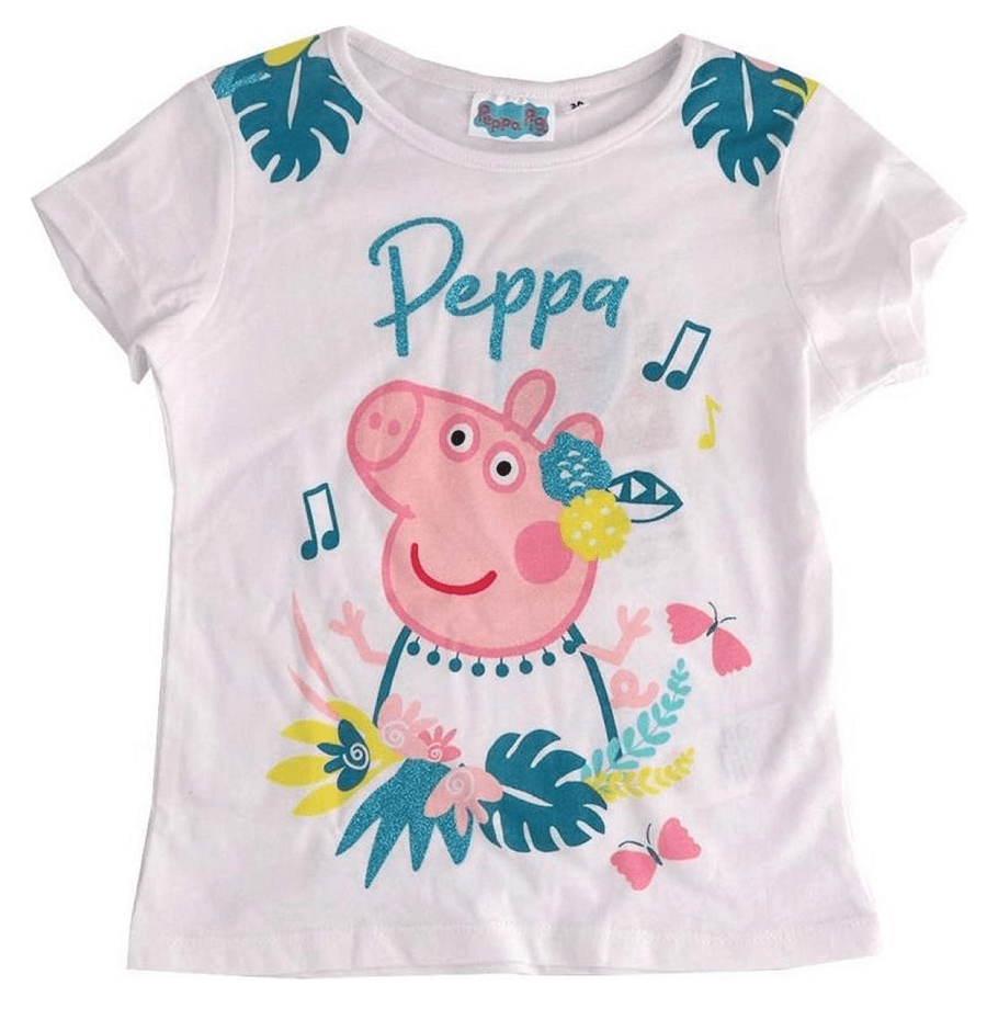 Dětské bílé tričko prasátko Pepa