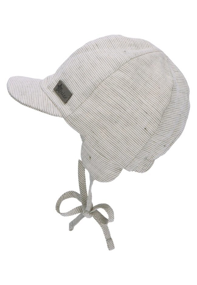 STERNTALER Kšiltovka směs bavlny se lnem UV 50+ dark green kluk-45 cm-6-9 m