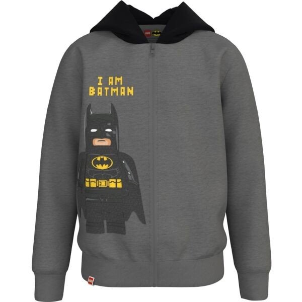 LegoWear CARDIGAN W. HOOD Chlapecká mikina, tmavě šedá, velikost 116