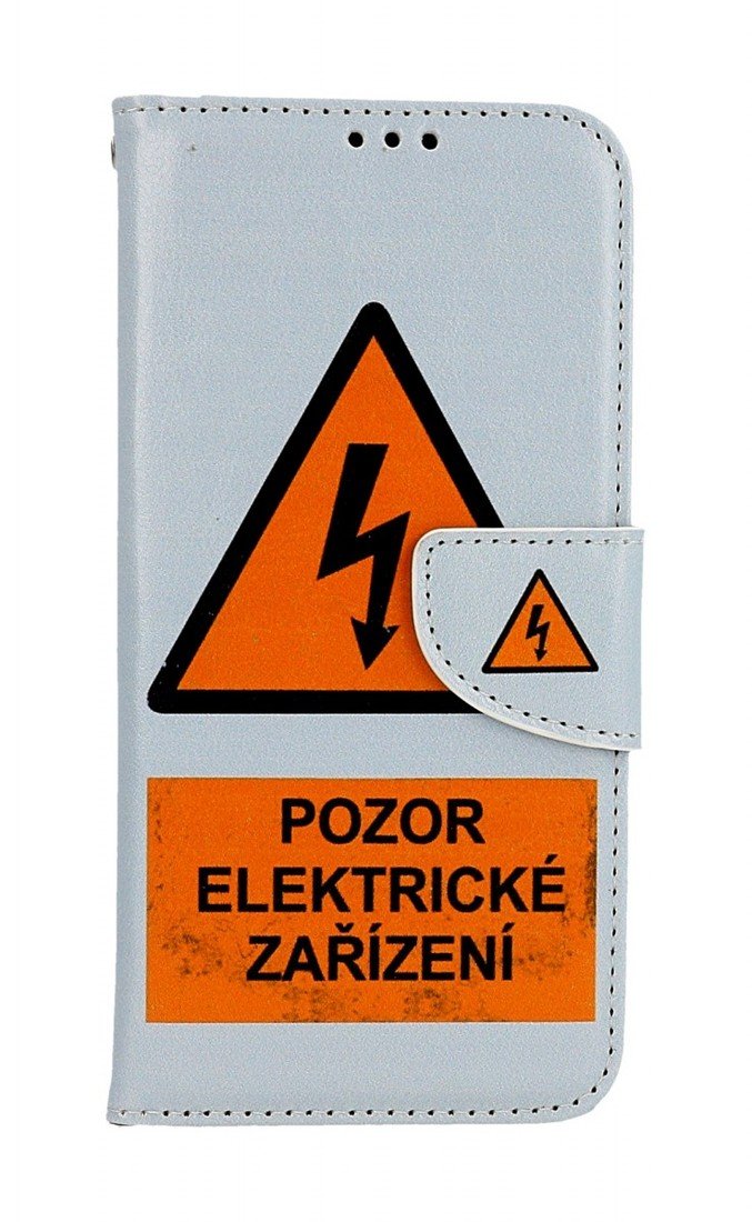 Pouzdro TopQ Samsung A54 5G knížkové Pozor elektrické zařízení 94305