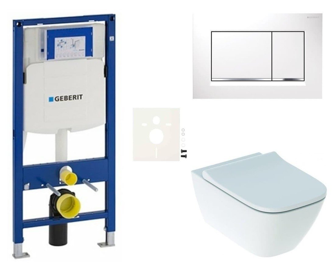 Cenově zvýhodněný závěsný WC set Geberit do lehkých stěn / předstěnová montáž+ WC Geberit Smyle SIKOGESSMSS30