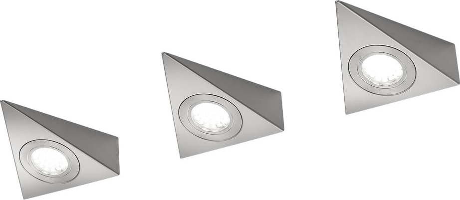 Kovové LED nástěnné svítidlo ve stříbrné barvě (délka 11 cm) Ecco – Trio
