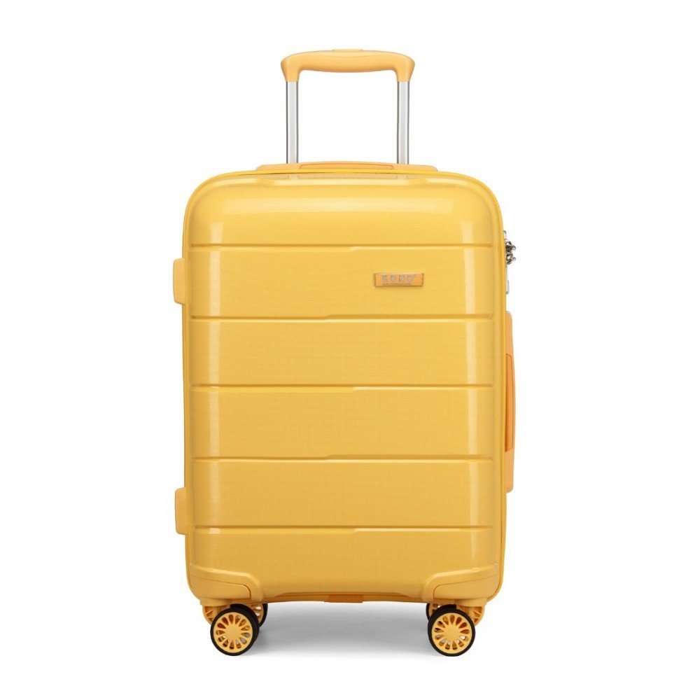 Cestovní kufr na kolečkách Kono Classic Collection - žlutý 110L