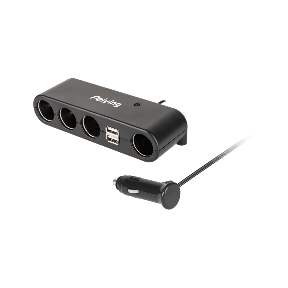 Peiying Rozdělovač zásuvek auto zapalovače x4 s kabelem a USB
