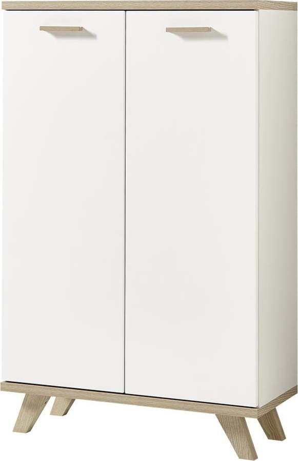 Bílá skříňka v dekoru dubu 75x122 cm Oslo - Germania