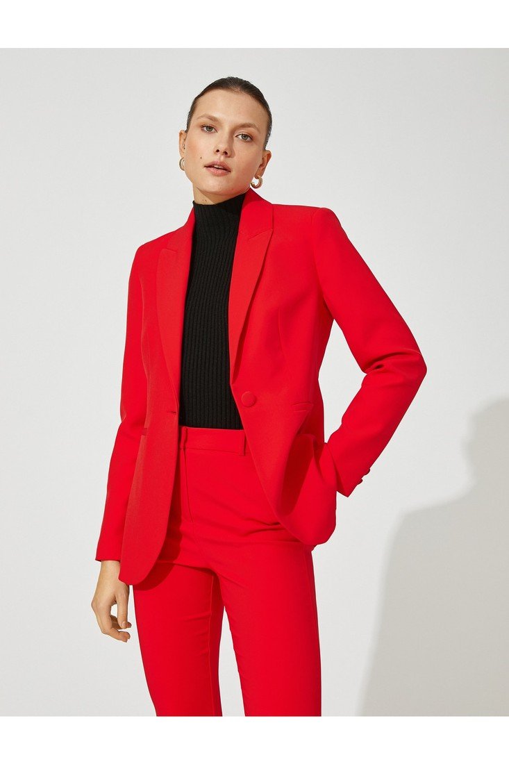 Koton Blazer - Red - Regular fit