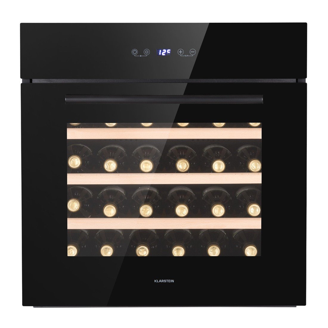 Klarstein Vinsider 30 Built-In Uno, vestavná vinotéka, 30 lahví, 77 litrů, nerezová ocel