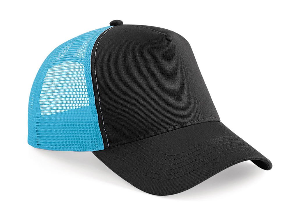 Kšiltovka Beechfield Snapback Trucker - černá-modrá