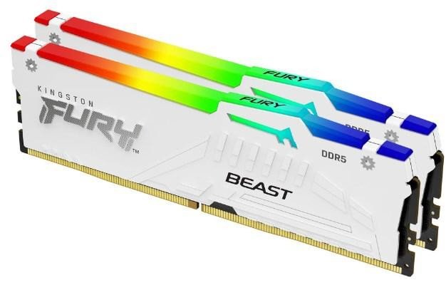 KINGSTON 64GB DDR5-5200MHz CL36 KS FB White RGB AMD, 2x32GB (KF552C36BWEAK2-64)