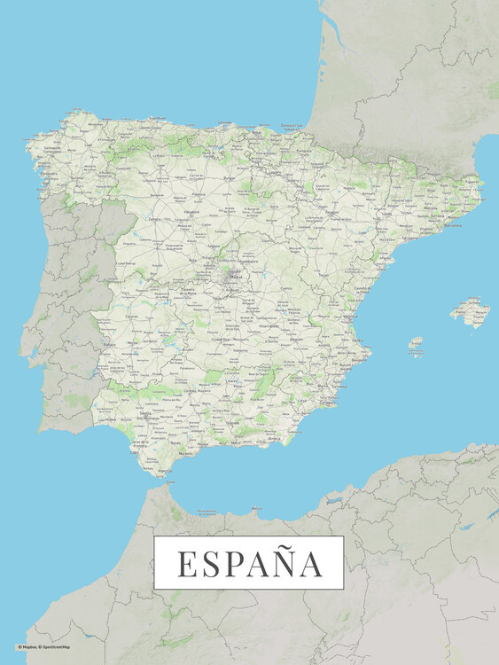 POSTERS Mapa Španělsko color, (30 x 40 cm)