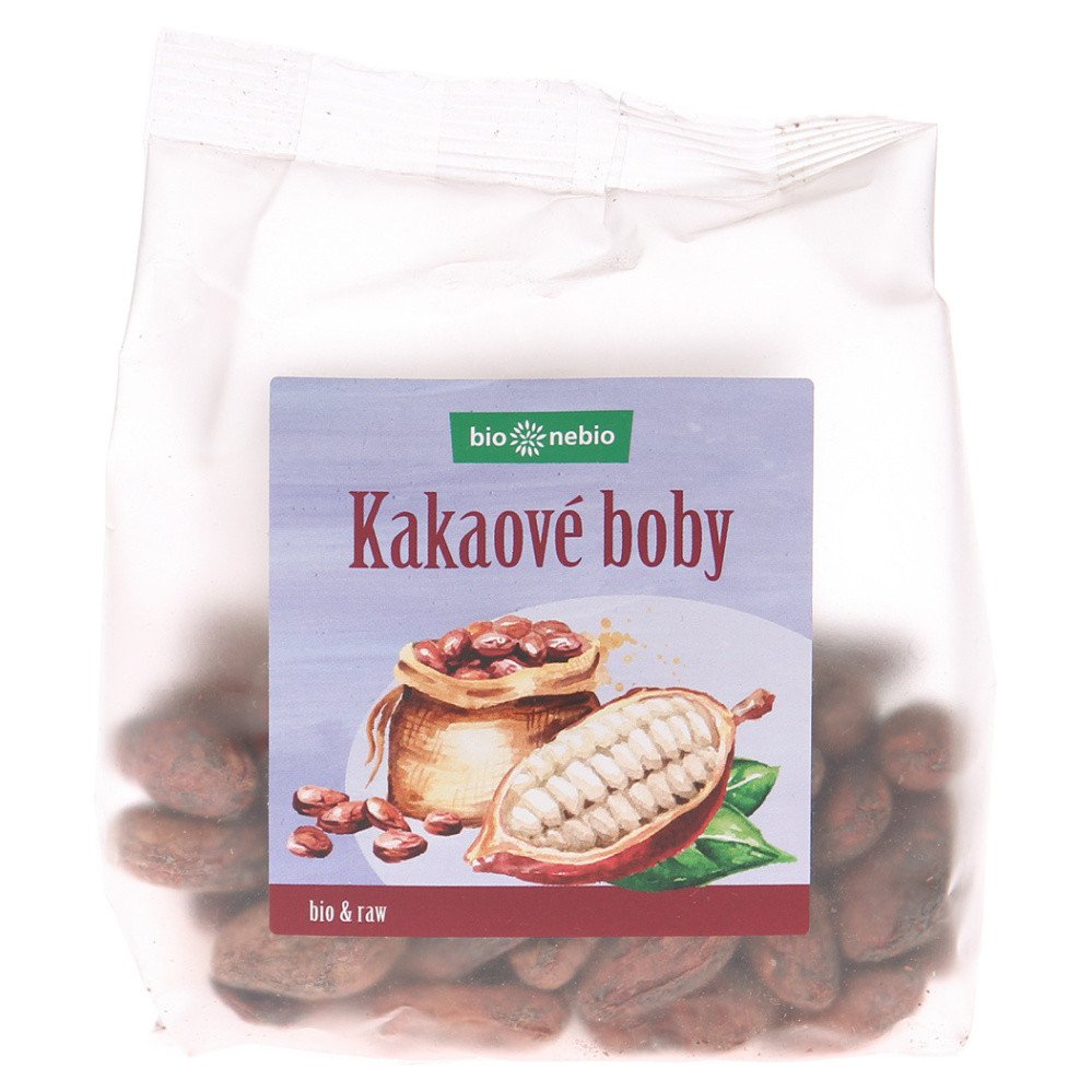 BIO NEBIO Kakaové boby nepražené BIO 100 g