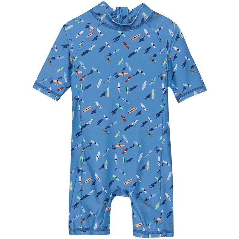 Color kids Baby suit S/S AOP Color Kids Coronet blue 80
