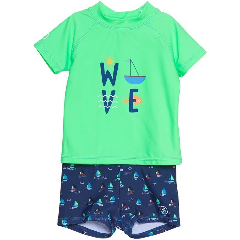 Color kids T-shirt Set S/S Color kids Summer green 80