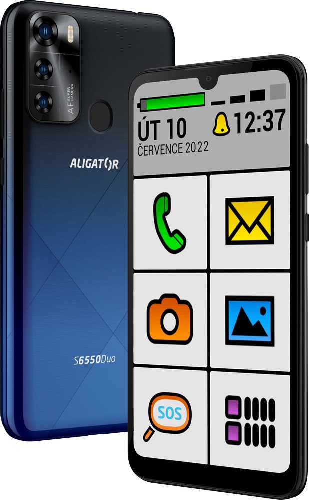 Aligator smartphone S6550 Senior Blue