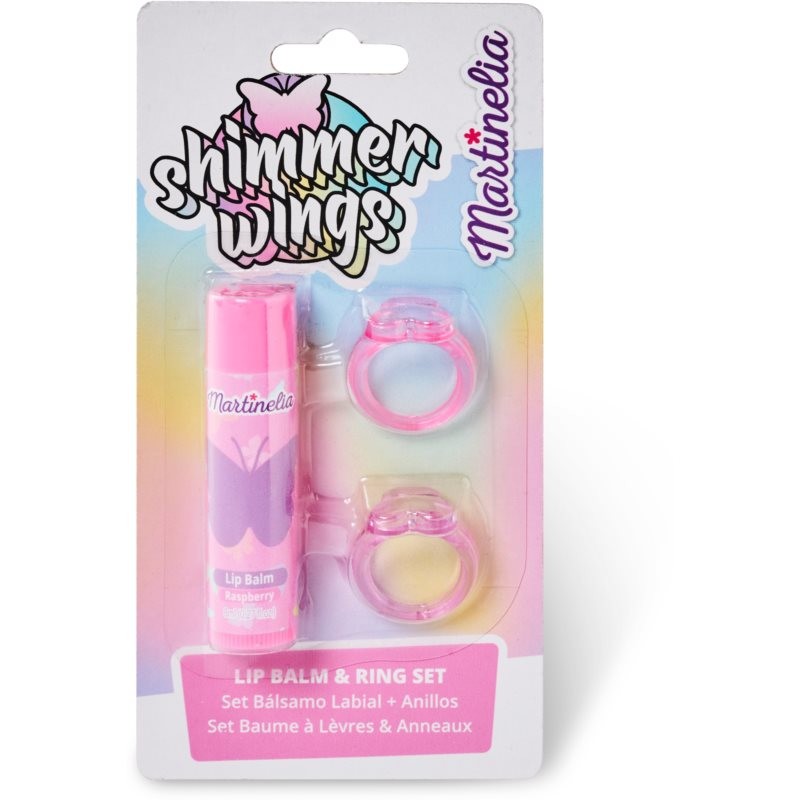 Martinelia Shimmer Wings Lip Balm & Ring Set sada (pro děti)