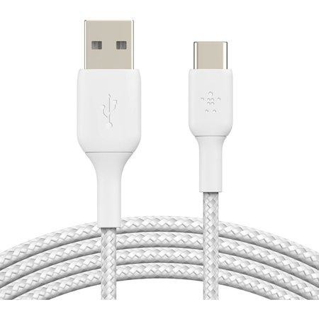 Belkin USB-C kabel, 3m, bílý - odolný