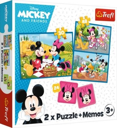 TREFL Sada 3v1 Mickey a přátelé (2x puzzle + pexeso)