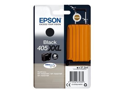 Epson 405XXL - 37.2 ml - velikost XXL - černá - originální - blistr s RF / akustickým alarmem - inkoustová cartridge - pro WorkForce WF-7310DTW, WF-7830DTWF, WF-7835DTWF, WF-7840DTWF, C13T02J14020