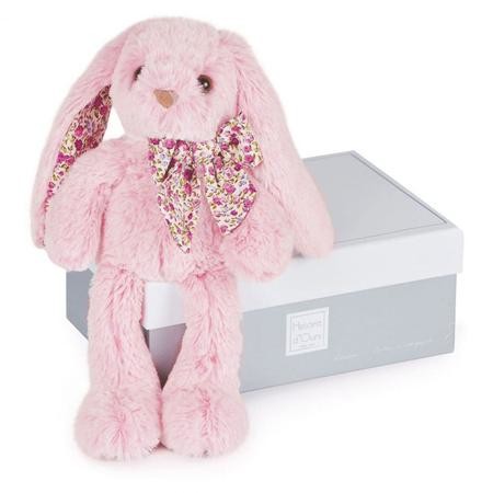 Doudou Histoire d'Ours Plyšová hračka růžový králíček 25 cm