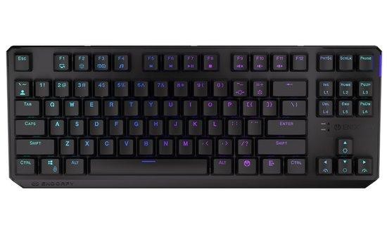 Endorfy herní klávesnice Thock TKL Wireless Red / RGB / red sw. / bezdrátová / mechanická / US layout / černá, EY5A080