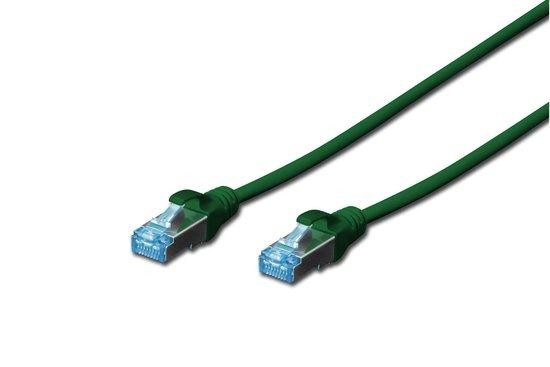 Digitus CAT 5e SF-UTP patch cable, Cu, PVC AWG 26/7, length 0.5 m, color green