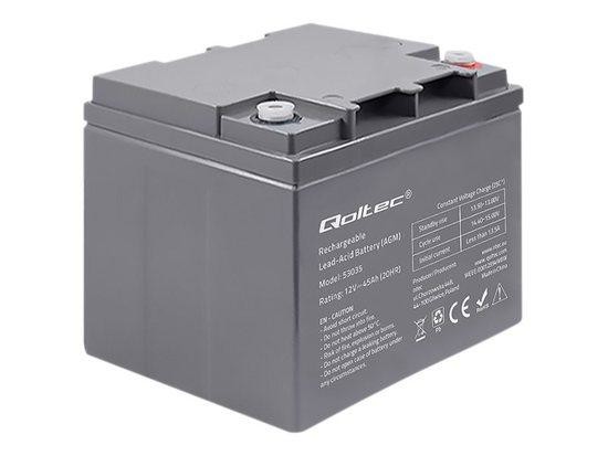 QOLTEC 53035 Qoltec baterie AGM 12V 45Ah max.13.5A, 53035