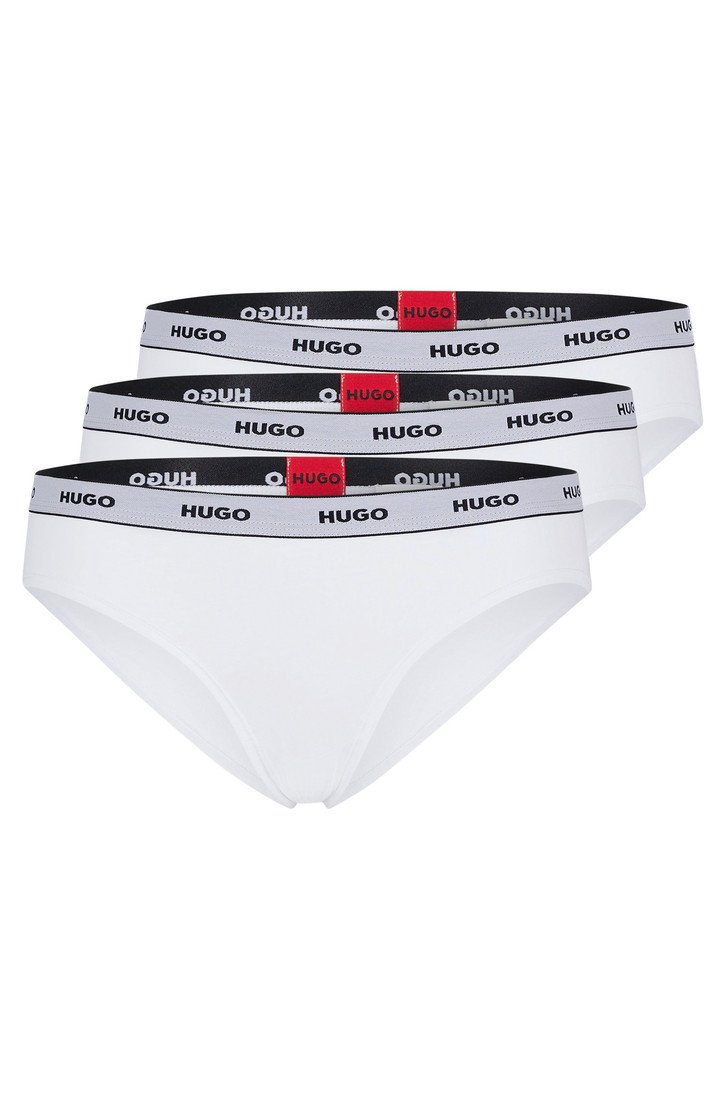 3PACK dámské kalhotky Hugo Boss bílé (50469657 100) L