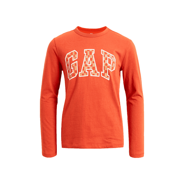 GAP V-FRC LS LOGO TEE Chlapecké tričko, oranžová, velikost M