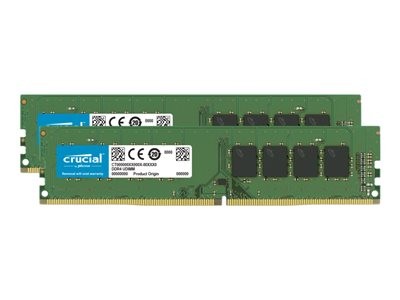 Crucial - DDR4 - sada - 8 GB: 2 x 4 GB - DIMM 288-pin - 2666 MHz / PC4-21300 - CL19 - 1.2 V - bez vyrovnávací paměti - bez ECC, CT2K4G4DFS8266